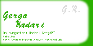 gergo madari business card